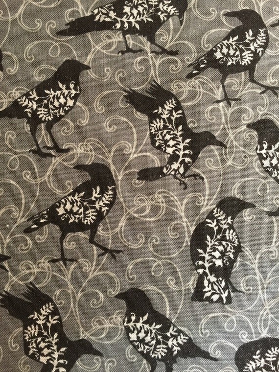 Black Raven Fabric from Spellbound Collection by First Blush