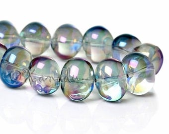 Aurora Borealis Glass Beads 16mm - 10/20/50 Wholesale Oval AB Finish Glass Beads For Jewelry Making G2995
