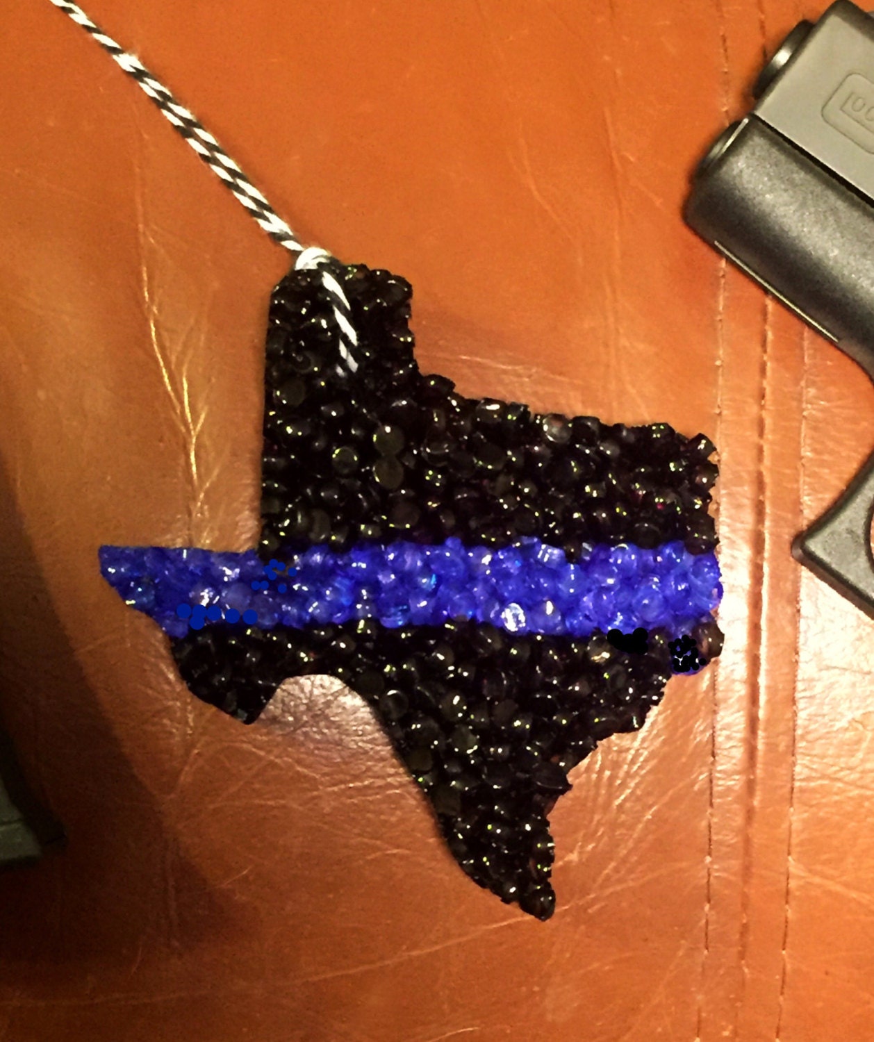 Thin Blue Line Air Freshener Aroma Beads Ornies Car Air