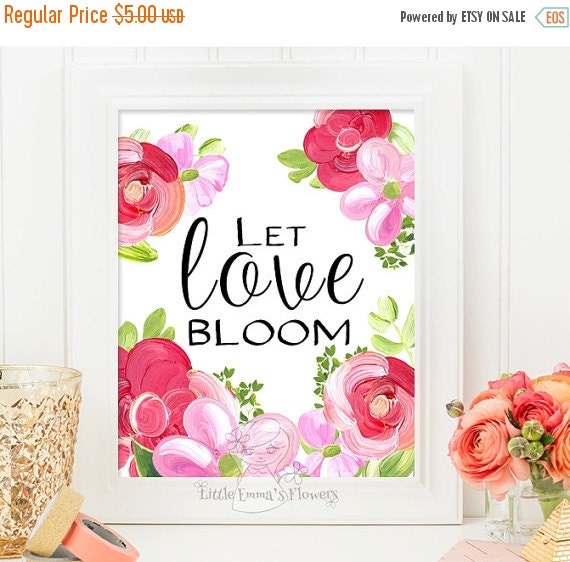 Valentine Print Typographic Print Quote Let by LittleEmmasFlowers