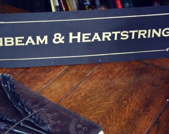 Custom Sign with Gold Lettering
