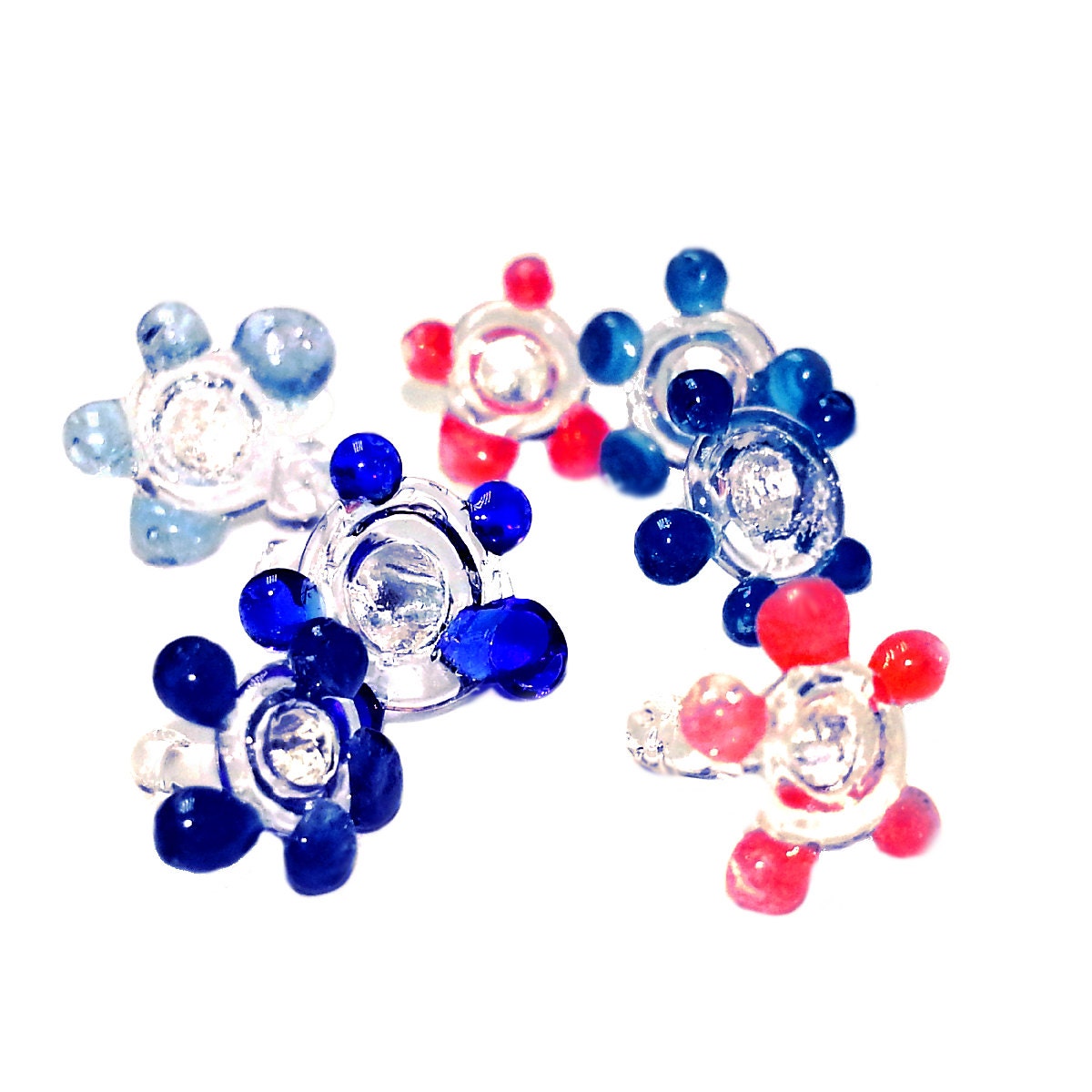 Glass Screens For Pipes Daisy / Flower Style 20pc w/ Mini