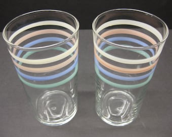 Macbeth Evans Petalware Pastel Band Tumbler 2 pieces