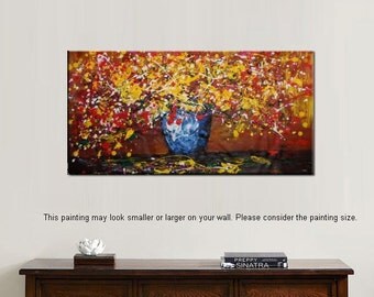 Oil Painting, Flower Oil Painting, Canvas Art, Framed Painting, Landscape Painting, Abstract Art, Impasto Texture Palette Knife Art