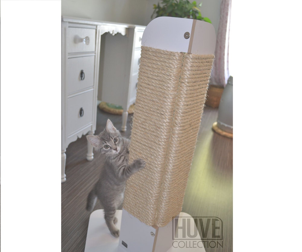 Free Shipping Modern White Scratching Post Corner By Huve Collection - free shipping modern white scratching post corner by huve collection -