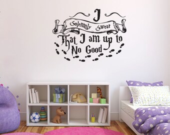 Harry Potter Wall Decal Quote - I Solemnly Swear