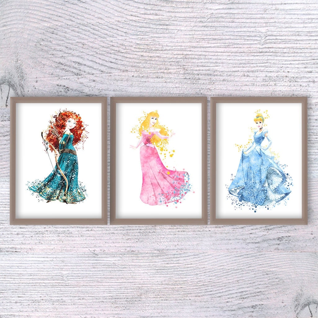 Princess Disney Princess Set Of 6 Girl Room Decor Baby