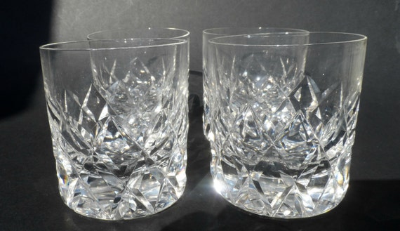 Vintage Whisky Tumblers Vintage Crystal Cut Glass Drinks 3463