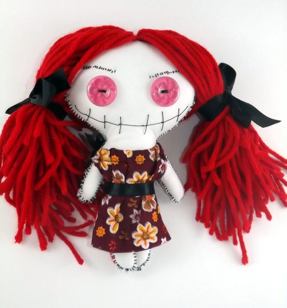 Livia Angry Girl Rag Doll Red Head Evil Girl Evil Doll