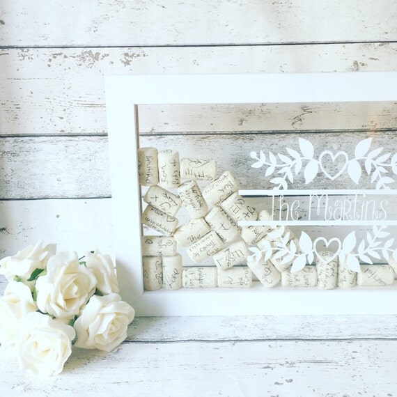 Wine Cork HolderWedding DropBox Guestbook Cork Box Wedding