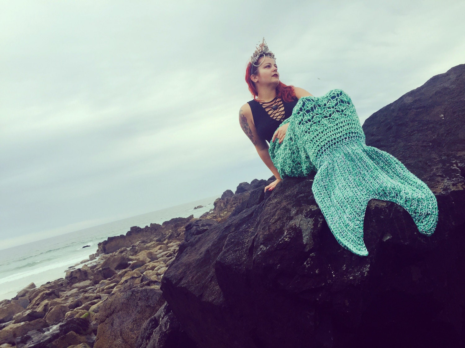 Large child mermaid blanket for teens mermaid tail mermaid