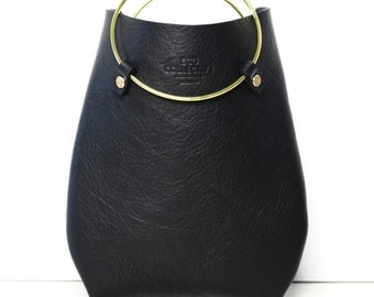 Leather Purse Handbag Statement Bag the O-Series