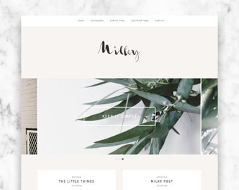 modern wordpress theme "MILKY" - a responsive blog template