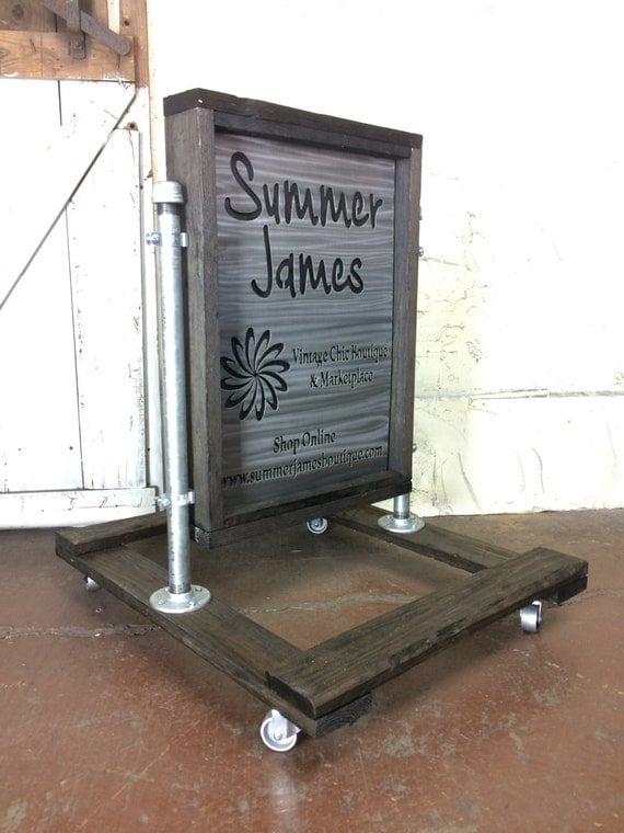 Custom sidewalk sign for your business or function Satin