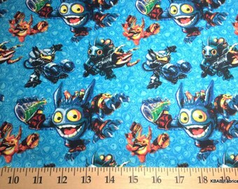 Skylanders Fabric 100% Cotton Fabric BTY By the Yard or Half Yard, Fat Quarter Quilting Apparel t/s20r
