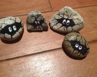 painted rocks, garden art