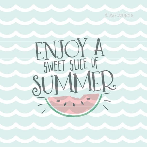 Download Sweet Summertime SVG Watermelon SVG Vector File. Printable.
