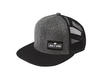 Baby Wool Trucker Snapback baseball Hat for baby, toddler, and children by Jack and Winn