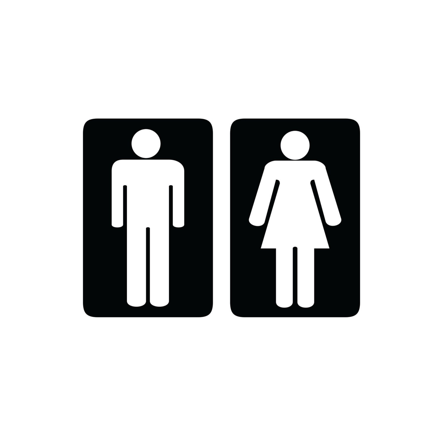 Restroom Signs Set of 2 Business Signs Restaurant by EvyAnnDesigns