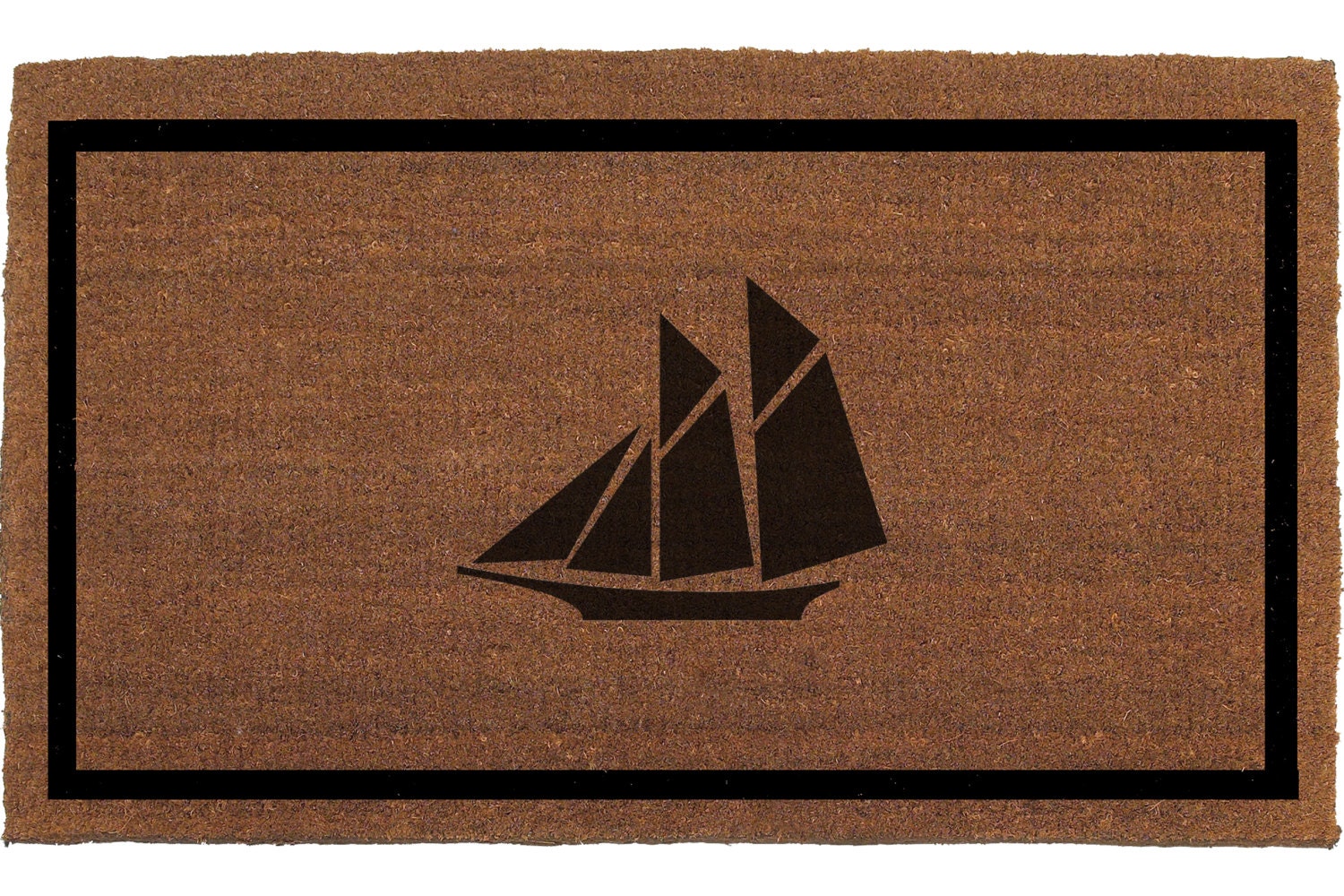 Sailboat Sail Boat Door Mat Coir Doormat Rug by FranklinandFigg