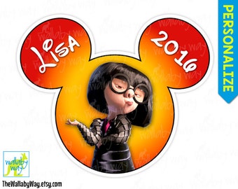 The Incredibles EDNA Printable Iron On Transfer or Use as Clip Art DIY Disney Shirt - The Incredibles, Mickey Head, Matching shirts, family