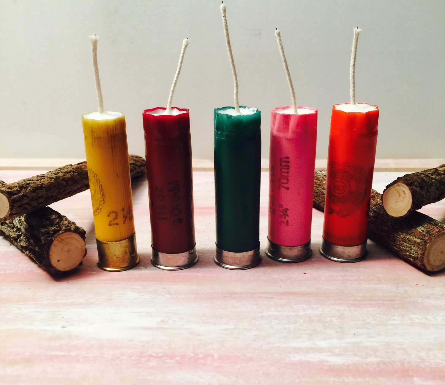 Shotgun shell candles Set of 5 12 gauge shotgun