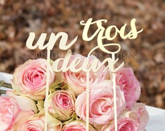 Reception Table Numbers - Set of 1-15 - Numéros de Table de Mariage - French - Français - Gold - Silver - DIY - Elegance Line