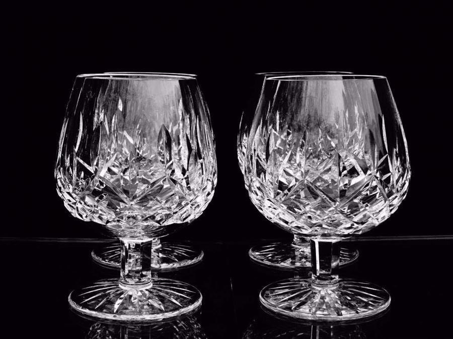 4 Waterford Crystal Lismore 12oz. Brandy Snifters Balloon