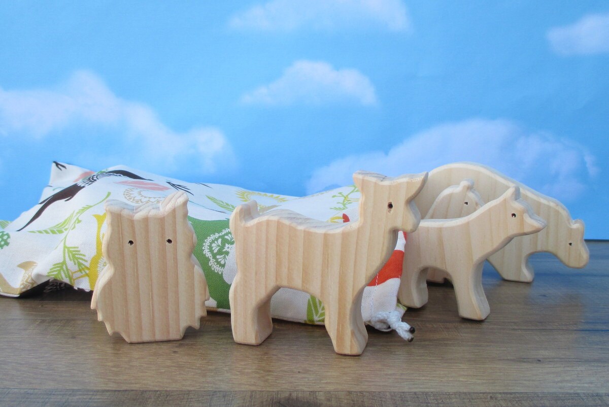 Wooden forest animal toys for kids Wooden toy animals