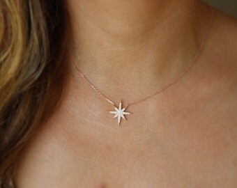 North Star Necklace / Polaris Necklace, Sterling Silver Star Necklace, Gift Ideas / For Her