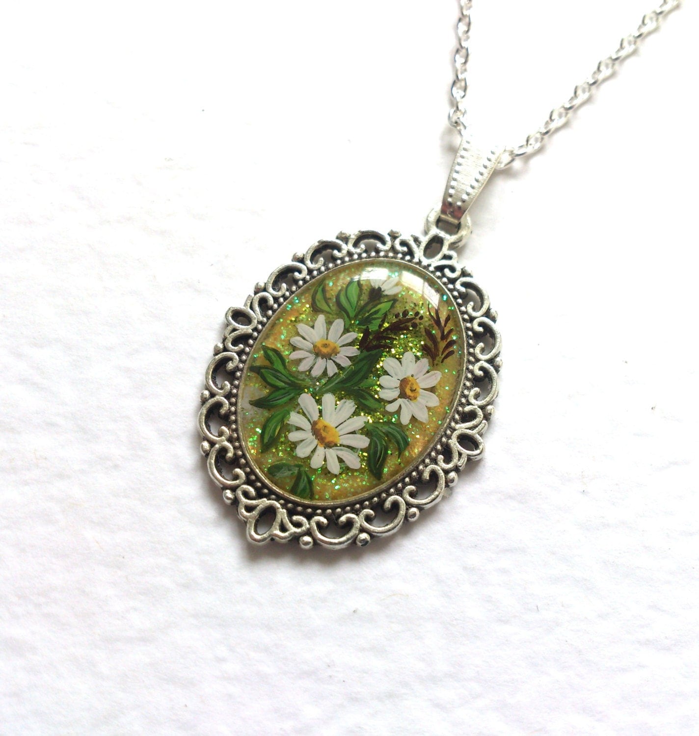 Daisy Necklace Floral Jewelry Daisies Flower Necklace