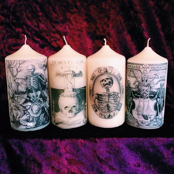 Macabre Memento Mori Gothic Death Candles