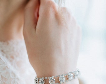 SALE- Wedding Bracelet, Swarovski Rhinestones Bracelet, Bridal Bracelet, Wedding Bridal Jewelry - NEW COLLECTION