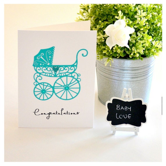 Baby or Pregnancy Congratulation Card Gender Reveal Card
