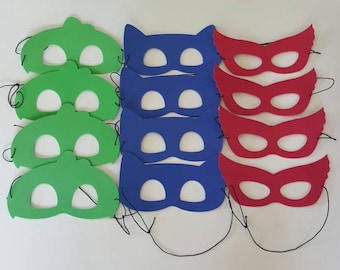 PJ MASKS - Only 1.25 Each for 12 or more Assembled Masks -Use for Favors or Crafts Pj Hero Masks, Superhero Masks, Super Hero Masks