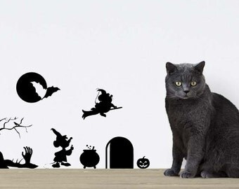 Digital cutfile Mice from Disney Cinderella in Halloween style. Cool wall decal! SVG PDF for Cameo, Cricut etc