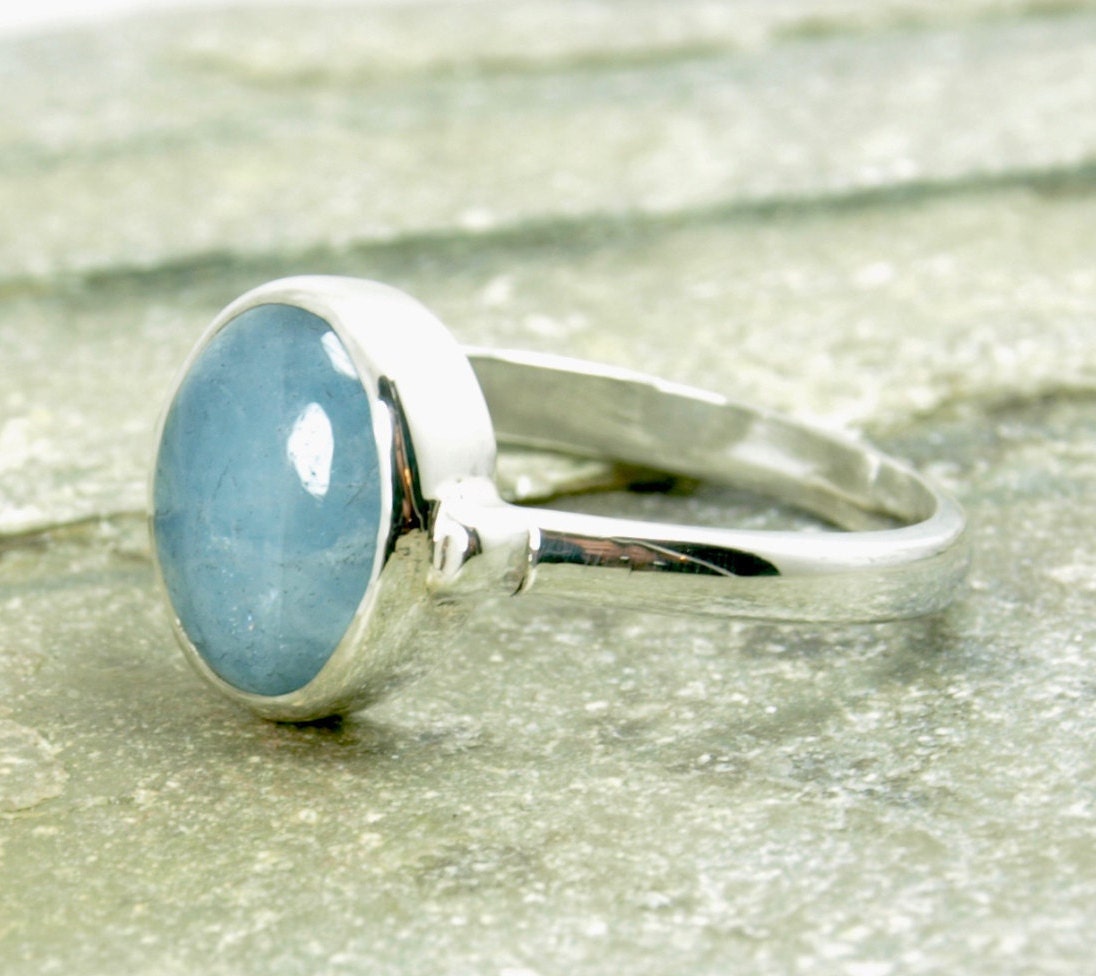 Aquamarine ring Large Aquamarine statement ring by EvokeJewellery