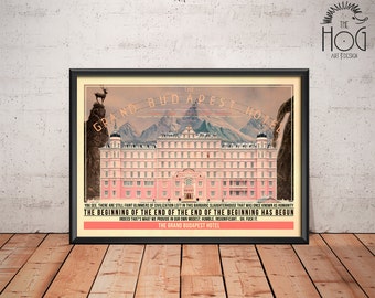 The Grand Budapest Hotel Poster - Quote Retro Movie Poster - Movie Print, Film Poster, Wall Art, Wes Anderson Print