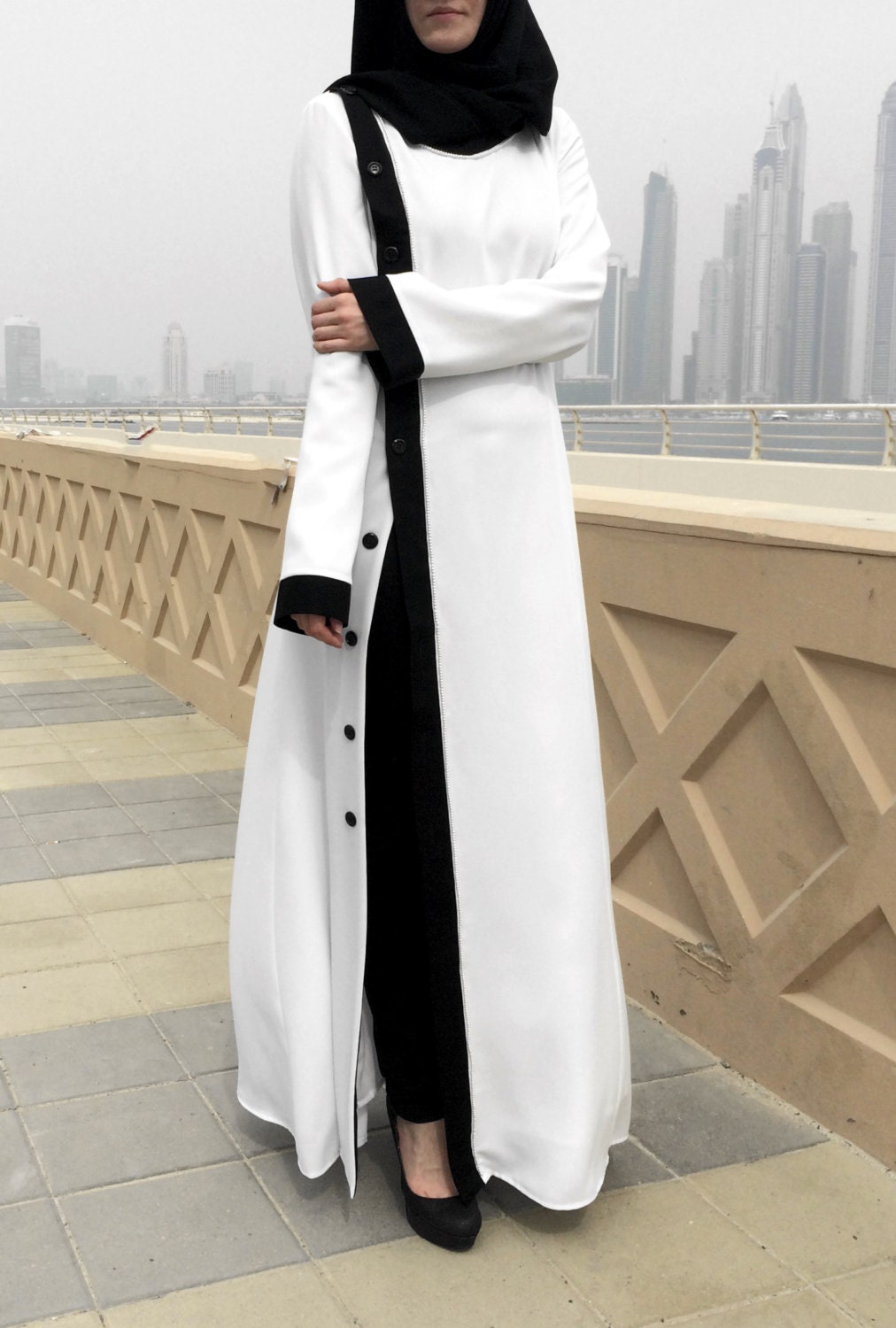  Pearl Abaya White Abaya Plus Size Abaya Abaya with Beads