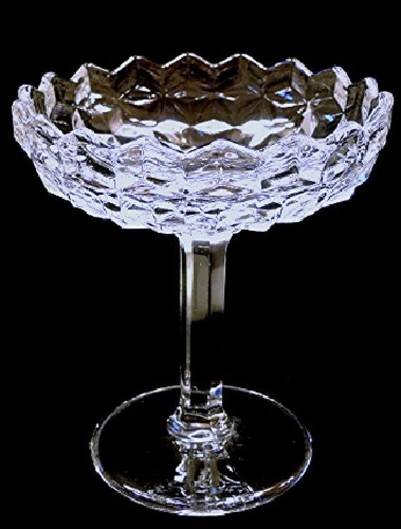 Vintage Fostoria Crystal Stemmed Compote Candy Dish AMERICAN