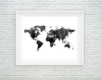 Printable world map | Etsy