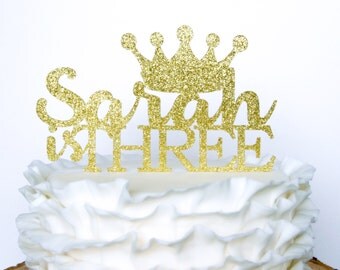 Birthday Crown Cake Topper, Personalized Tiara Cake Topper, First Birthday, Princess Cake Topper, Princess Birthday Decoration, Custom Name
