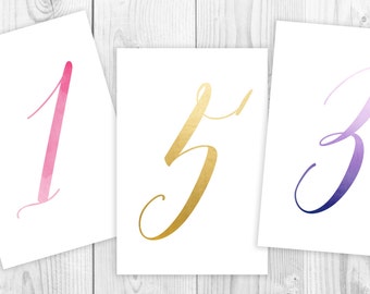 Mint table numbers | Etsy