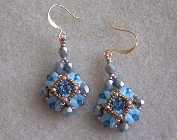 Beaded Earrings Tutorial Beading Pattern Alice Earrings