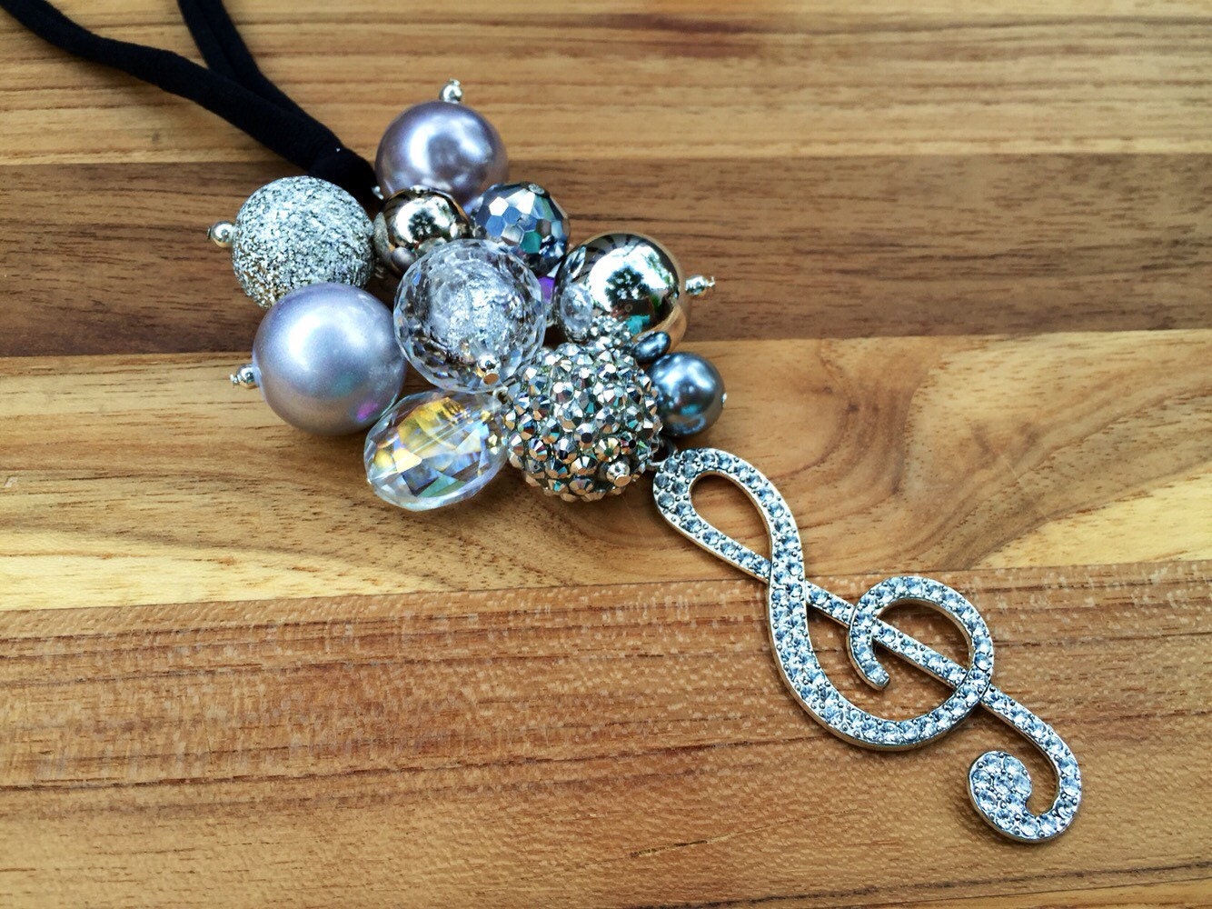 Musical Note Car Accessory for Women Treble Clef Bling Rear