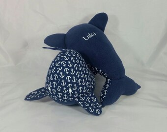 personalized whale stuffed animal-personalized baby gift-personalized stuffed animal-whale stuffed animal-nautical nursery decor-baby gift