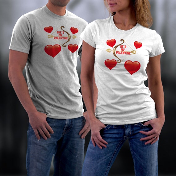 Valentines Couples Shirts Funny Couple by styleURshirt on Etsy