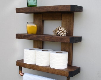 Rustic Bathroom Shelves