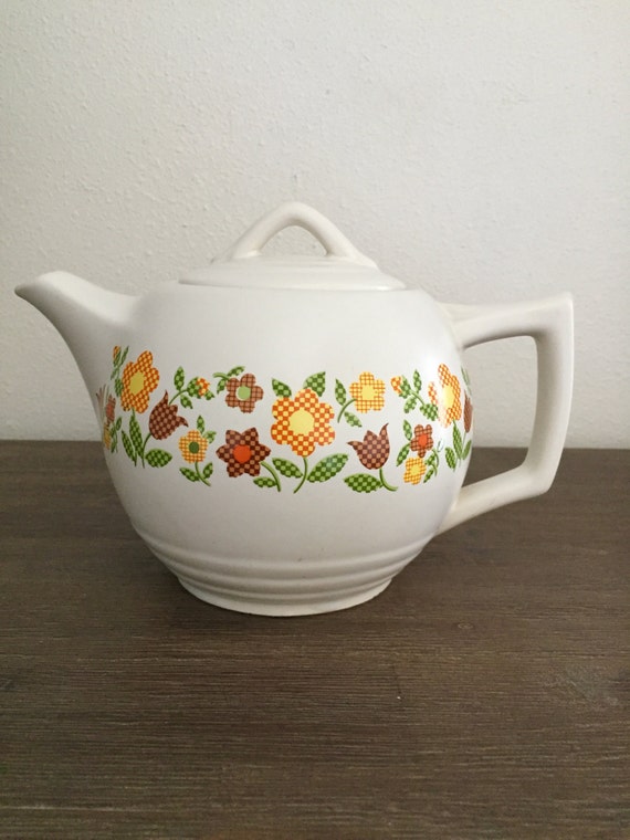 McCoy USA Ceramic Teapot 140 McCoy Floral Teapot Vintage