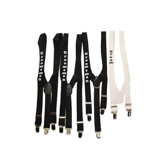 Personalized Suspenders Mens Suspenders Groom by CustomHolidays